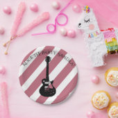 ミュージックノートラグジュアリーな白黒パーソナライゼーション ペーパープレート (パーティー)