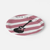 ミュージックノートラグジュアリーな白黒パーソナライゼーション ペーパープレート (アングル)