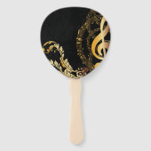 ミュージックノートラグジュアリーエレガントデザイン ハンドファン (正面)