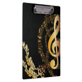 ミュージックノートラグジュアリー金ゴールドデザイン クリップボード (右)