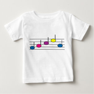 ミュージックノート乳児Tシャツ ベビーTシャツ