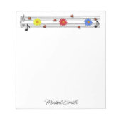 ミュージックノート名前をカスタムするメモ帳 ノートパッド (正面)