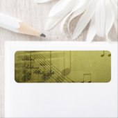 ミュージックノート差出人住所 ラベル (インサイチュ)