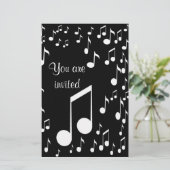 ミュージックノート招待状_ひな形 (スタンド正面)