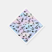 ミュージックノート数々のカラー虹色パーティーナプキン スタンダードカクテルナプキン (角)