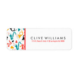 ミュージックノート楽器とハートパターン ラベル