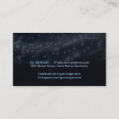 ミュージックノート水の色の流れ – ドリームブルー 名刺 (裏面)