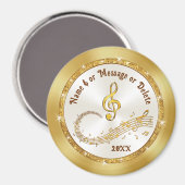 ミュージックノート磁石、音楽をテーマにしたパーティーの好意、 マグネット (正面/裏面)