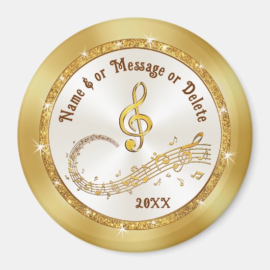 ミュージックノート磁石、音楽をテーマにしたパーティーの好意、 マグネット (正面)