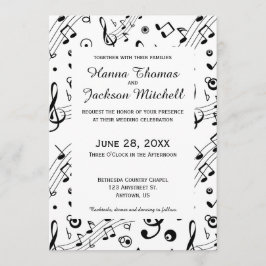 ミュージックノート結婚ミュージカル 招待状