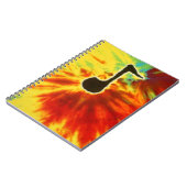 ミュージックノート絞り染めノートブック ノートブック (左側)