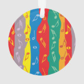 ミュージックノート縦型ストライプオーナメント オーナメント (裏面)