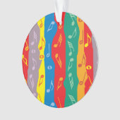 ミュージックノート縦型ストライプオーナメント オーナメント (正面)