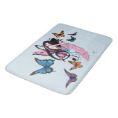 ミュージックノート蝶フェアリー バスマット (アングル)