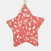 ミュージックノート赤 セラミックオーナメント (左)