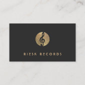 ミュージックノート金ゴールドシークインミュージシャン 名刺 (正面)