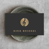 ミュージックノート金ゴールドシークインミュージシャン 名刺