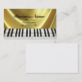ミュージックノート金ゴールドピアノキーボードの名刺 名刺 (正面/裏面)