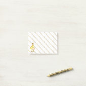 ミュージックノート金ゴールドヴィンテージ ポストイット (デスク上)