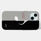 ミュージックノート黒とグレーモダン Case-Mate iPhoneケース (裏面 (横))