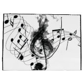 ミュージックノート黒煙と白煙 ラージペーパーバッグ (裏面)