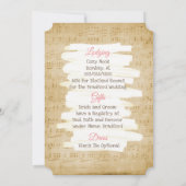 ミュージックノート&ピンクローゼスフローラ結婚式招待状 招待状 (裏面)