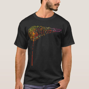 ミュージックノートDandelion Flower 男性へ Women Tシャツ