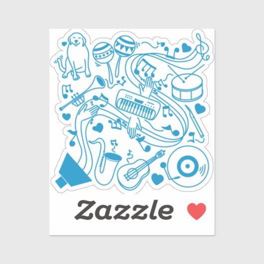 ミュージックハンズ – ASLデザイン シール (シート)