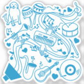 ミュージックハンズ – ASLデザイン シール (正面)