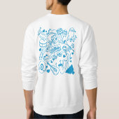 ミュージックハンズ – ASLデザイン スウェットシャツ (裏面)