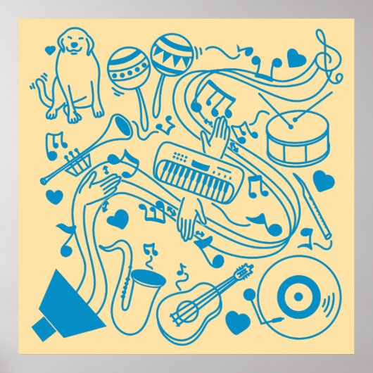 ミュージックハンズ – ASLデザイン ポスター (正面)