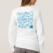 ミュージックハンズ – ASLデザイン Tシャツ (裏面)