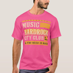 ミュージックハードロックシティクラブベウエルミュージカル音楽 Tシャツ