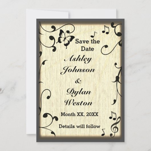 ミュージックバタフ葉ロインタンウッド結婚ズ セーブザデート (正面)