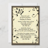 ミュージックバタフ葉ロインタンウッド結婚ズ 招待状 (正面)