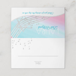 ミュージックバルミツワーシルバーミュージックノート座席カード プレイスカード