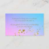 ミュージックバルミツワーシーティングカード プレイスカード (裏面)