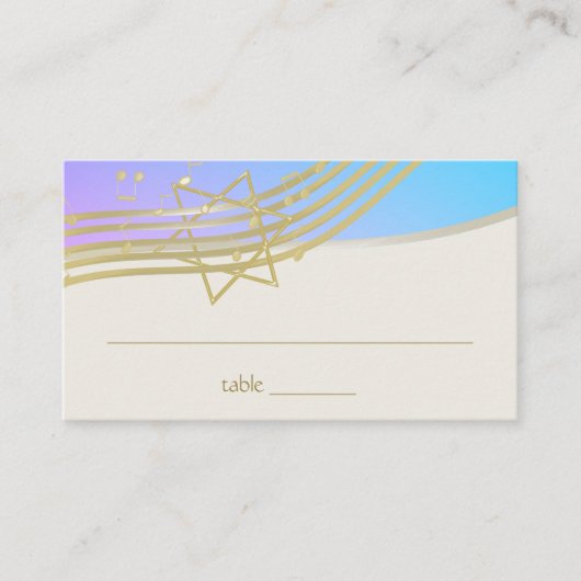 ミュージックバルミツワーシーティングカード プレイスカード (正面)