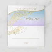 ミュージックバルミツワーブルーと金ゴールドシーティングカード プレイスカード (外部開封)