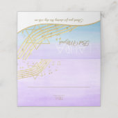 ミュージックバルミツワーブルーと金ゴールドシーティングカード プレイスカード (外部開封)