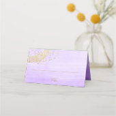 ミュージックバルミツワーブルーと金ゴールドシーティングカード プレイスカード (正面)