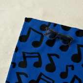 ミュージックバンドキャンプミュージカルノートモノグラム ビーチタオル (インサイチュ)
