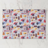 ミュージックバースデーパーティー楽器紙ランチョンマット ペーパーパッド (正面)