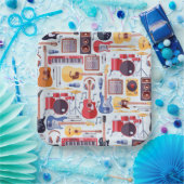 ミュージックバースデーパーティー楽器 ペーパープレート (パーティー)