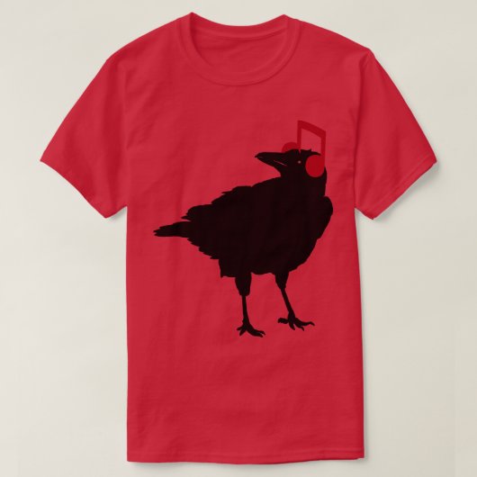 ミュージックバードクロウミュージカルノートバイトベフォンセカ Tシャツ (デザイン正面)