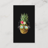 ミュージックパイナップルサングラスヘッドフォンアロハハワイ 名刺 (正面)