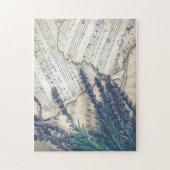 ミュージックパズルとラベンダー ジグソーパズル (縦)