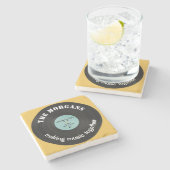 ミュージックパーソナライズされたアルバムレトロデザイン ストーンコースター (横)