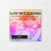 ミュージックビニールレコードDJターンテーブルカセ結婚ット 三つ折り招待状 (カバー)