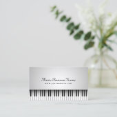 ミュージックビューティフルホワイトグランドピアノ 名刺 (スタンド正面)